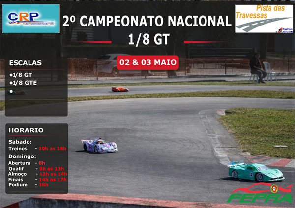 2ª Prova do Campeonato Nacional de 1/8GT e GTE 2026